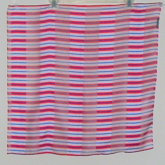 Vintage Cejon Red White Blue Scarf - Picture 4 of 7